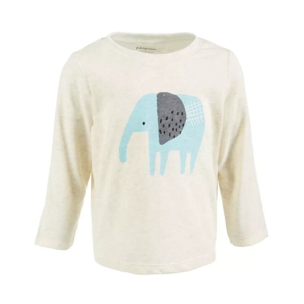 NWT First Impression Toddler Boys Long Sleeve Elephant Cotton Top, Size: 3T